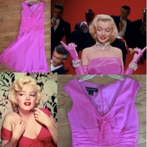 Jones New York - Silk Crepe Shocking Pink Dress